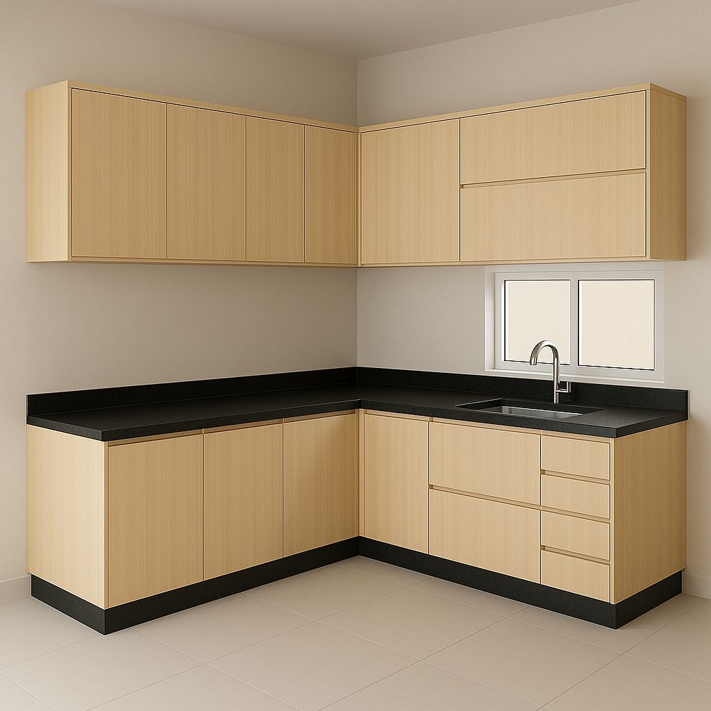 Modern L-Shaped Kitchen Cabinet